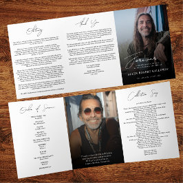 Tríptico Programa de Funeral Trifold Elegante Moderno