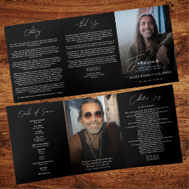 Tríptico Programa de Funeral Trifold Elegante Moderno