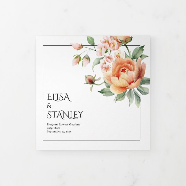 Tríptico Programa triple de letra plegada (Foto de portada)