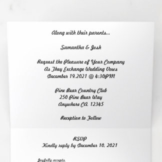 Tríptico Programa triple de letra plegada