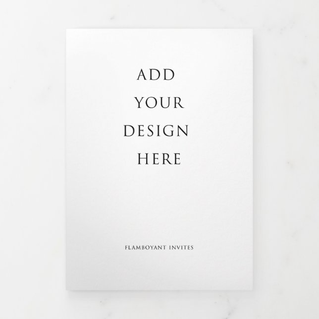 Tríptico Programa triple de letras de Boda de 5"x7" (Foto de portada)