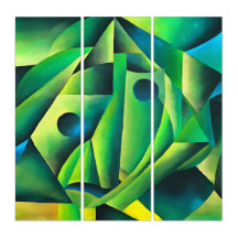 Resumen Geométrico Mujer De La Aldea Y Pañuelo En