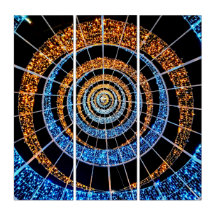 Spiral Twinkle Lights Triptych – Holiday Glow Art
