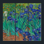 Tríptico Van Gogh Purple Irises Floral<br><div class="desc">Vincent Van Gogh (30 de marzo de 1853 a 29 de julio de 1890) fue un influyente pintor holandés posimpresionista.  Esta obra de arte se llama Irises.</div>