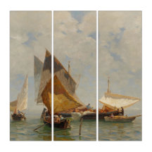 Venecia, barco de pescadores en la laguna (1889)