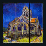 Tríptico Vincent van Gogh - La Iglesia de Auvers<br><div class="desc">Iglesia de Auvers / l'Eglise à Auvers-sur-oise por Vincent Van Gogh en 1890</div>