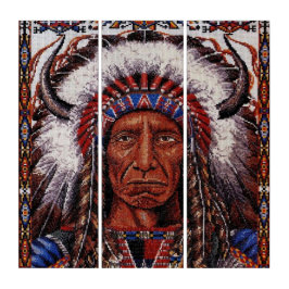Triptych de arte nativo indio del suroeste de las 