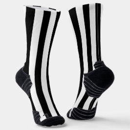 Tripulación Calcetines Balck & White Stripe