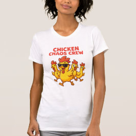 Tripulación de Chicken Chaos - Camiseta graciosa d