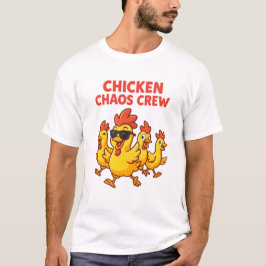 Tripulación de Chicken Chaos - Camiseta graciosa d