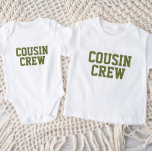 Tripulación de primos | Camiseta bebé para niños d<br><div class="desc">Prendas personalizados personalizadas con el gráfico "Cousin Crew" u otro texto personalizado. Utilice las herramientas de diseño para editar los tipos de letra y los colores del texto o agregue sus propias fotos para crear un diseño de camiseta personalizado. Seleccione entre una amplia variedad de camisetas, camisetas de tanque y...</div>