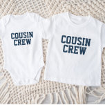 Tripulación de primos | Camiseta para bebés de la<br><div class="desc">Prendas personalizados personalizadas con el gráfico "Cousin Crew" u otro texto personalizado. Utilice las herramientas de diseño para editar los tipos de letra y los colores del texto o agregue sus propias fotos para crear un diseño de camiseta personalizado. Seleccione entre una amplia variedad de camisetas, camisetas de tanque y...</div>