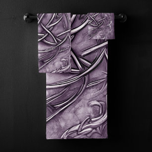 Triquetra Trinity Knot Lavender Purple Faux Metali