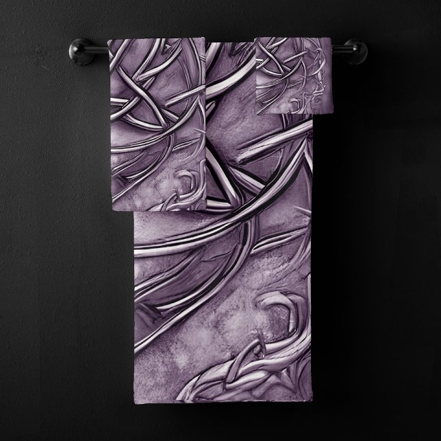 Triquetra Trinity Knot Lavender Purple Faux Metali (Subido por el creador)