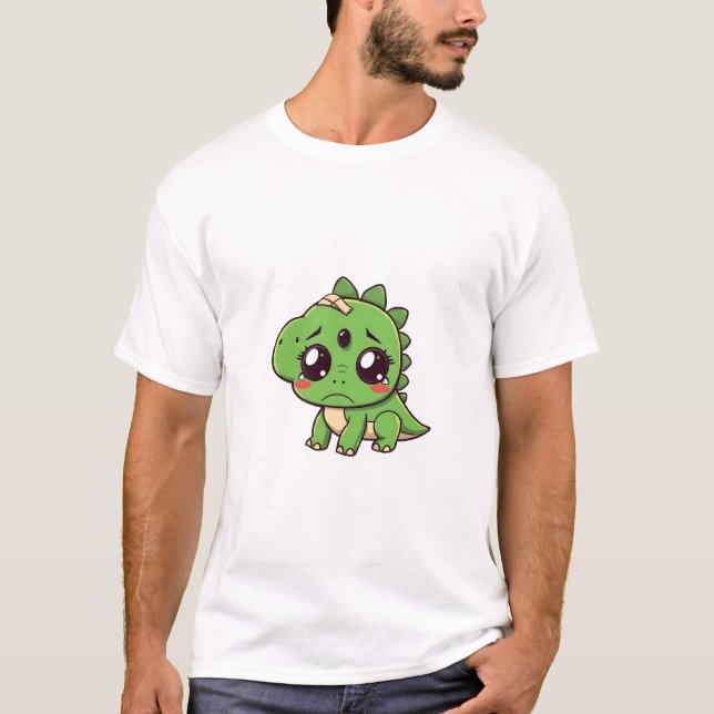 Triste dinosaurio con camiseta de barro (Anverso)