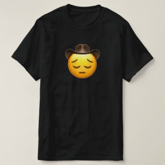 Triste Emoji de Vaquero Camiseta negra