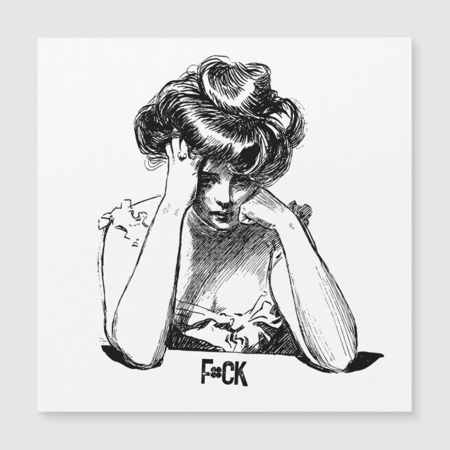 Triste Lady dice "f#ck" (Anverso)