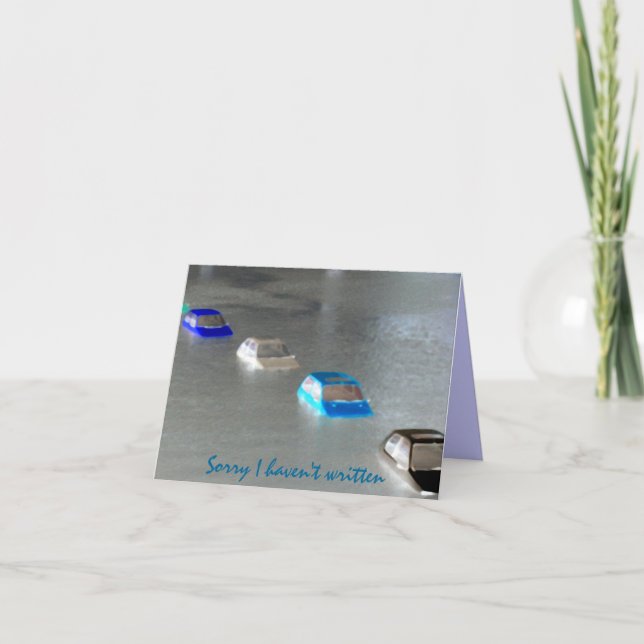 "Triste no he escrito: He sido" tarjeta hundida (Anverso)