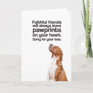 Triste para su pérdida (indicador) - tarjeta de