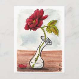Triste pequeña postal Rosa