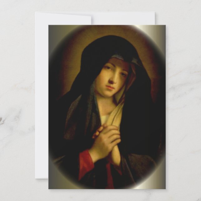 Triste Virgen María con las manos dobladas (Anverso)