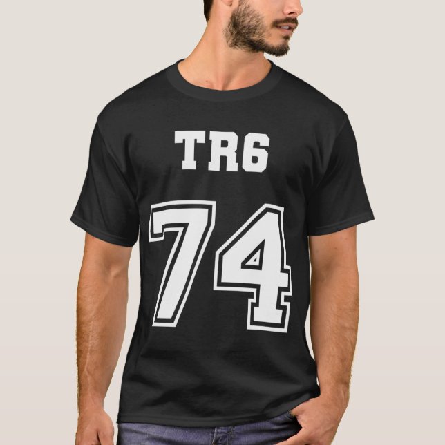Triunfo estilo Jersey Tr6 74 1974 Inglés británico (Anverso)