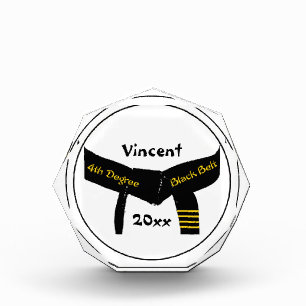 Trofeo Artes marciales personalizadas Cinturón negro de c
