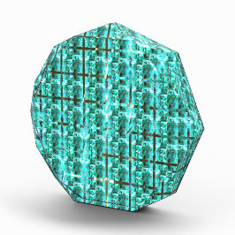 Trofeo ¿Brillante azul claro, cuadrados o imagen dentro d