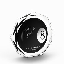 Trofeo Deportivo Ocho Ball Crystal Billiard