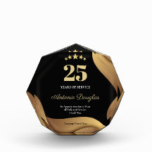 Gold Stars personalizado de 25 años de empleado de