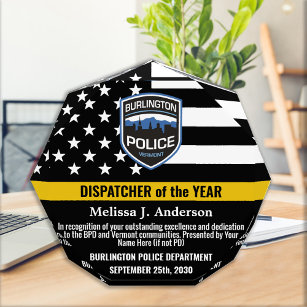 Trofeo Logotipo De Dispatcher Of The Year 911 Línea Delga