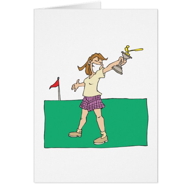 Trofeo para mujer del golf (Frente)