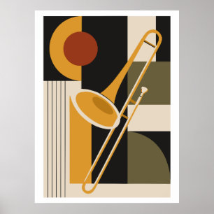 Trombón Impresión Bauhaus, Música Moderna de Mitad