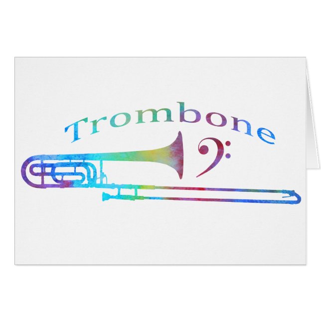 Trombone con el Clef bajo (Anverso (Horizontal))