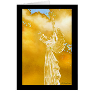 trompetista de oro del ángel