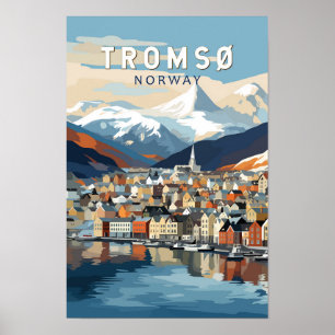 Tromso Noruega Viaje Arte Vintage