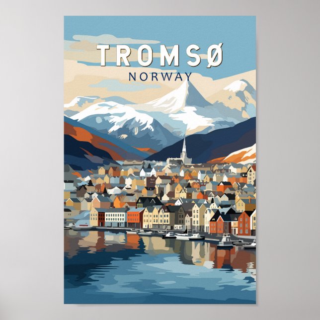 Tromso Noruega Viaje Arte Vintage (Frente)