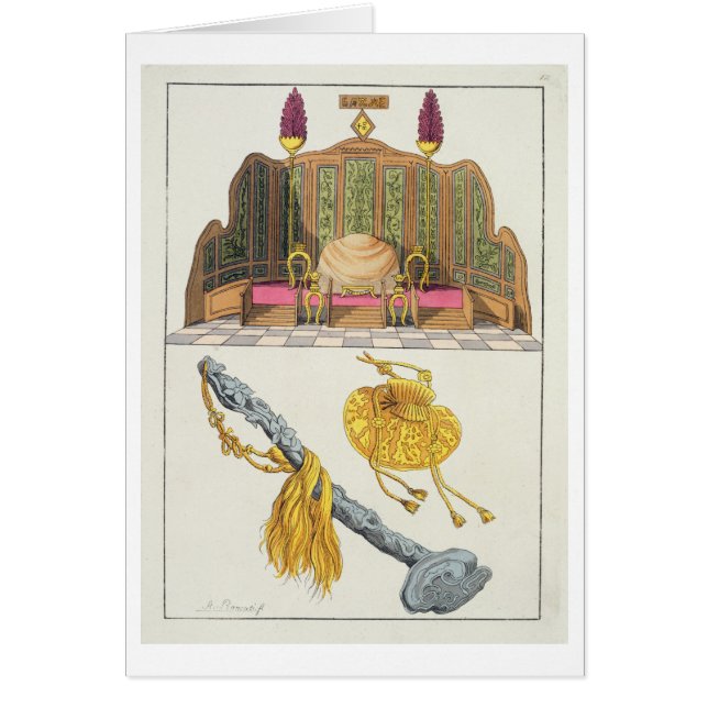 Trono de un sceptre chino del emperador, del yoyo (Frente)