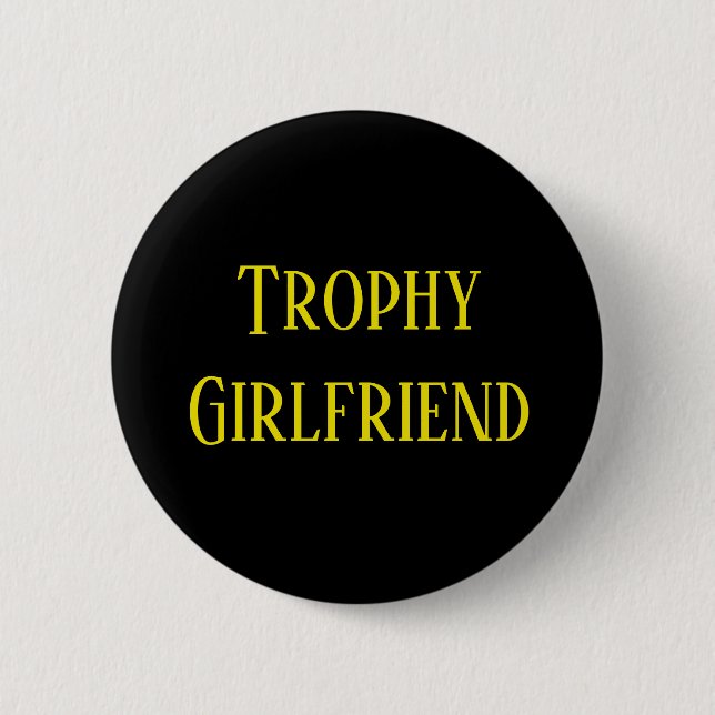 Trophy Girlfriend Navidades Holiday botón de regal (Anverso)