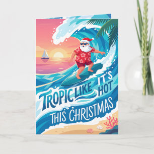 Tropic Como su Caliente Surfing Santa Navidad