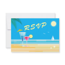 Tropical Beach Wedding RSVP