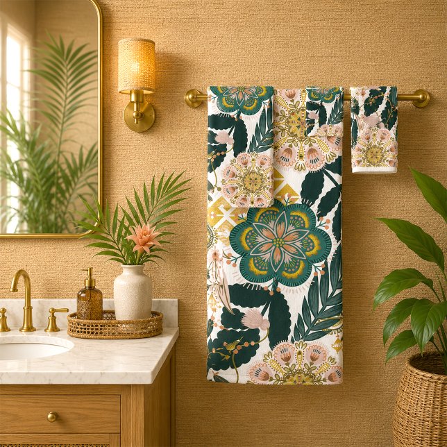 Tropical Boho Floral Verdes  (Subido por el creador)