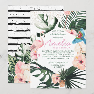 Tropical Chic   Invitación de Despedida de Soltera