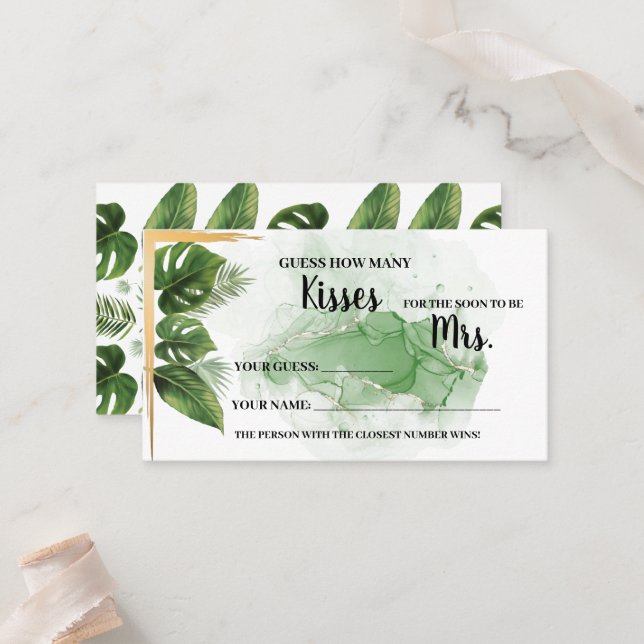 Tropical cuántos besos para la tarjeta de juego de (Anverso/Reverso In Situ)