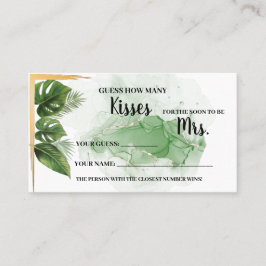 Tropical cuántos besos para la tarjeta de juego de