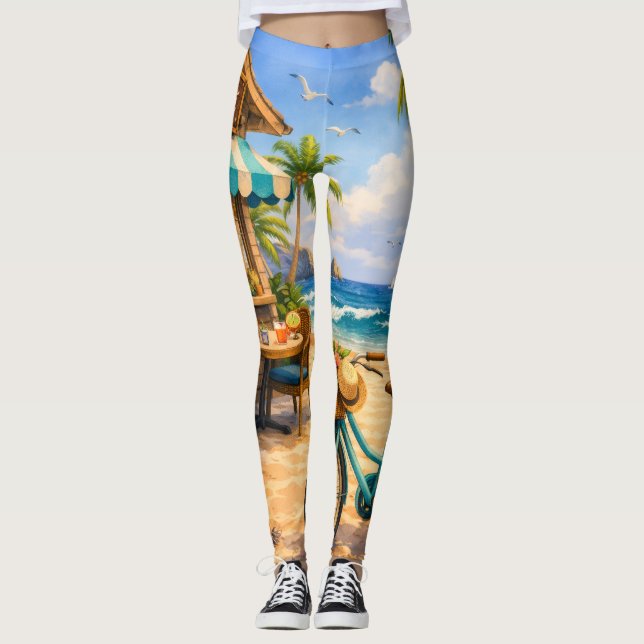 Tropical Escape Leggings – Sunset Vibes Edition (Anverso)