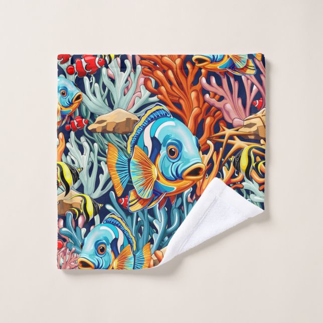 Tropical Fish Colorful Summer Vibes (Toallita)