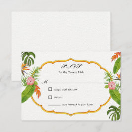 Tropical Florals Wedding RSVP
