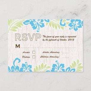 Tropical Hawai RSVP Turquoise