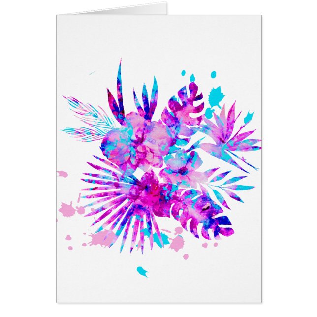 Tropical Leaves and Blossoms (Frente)